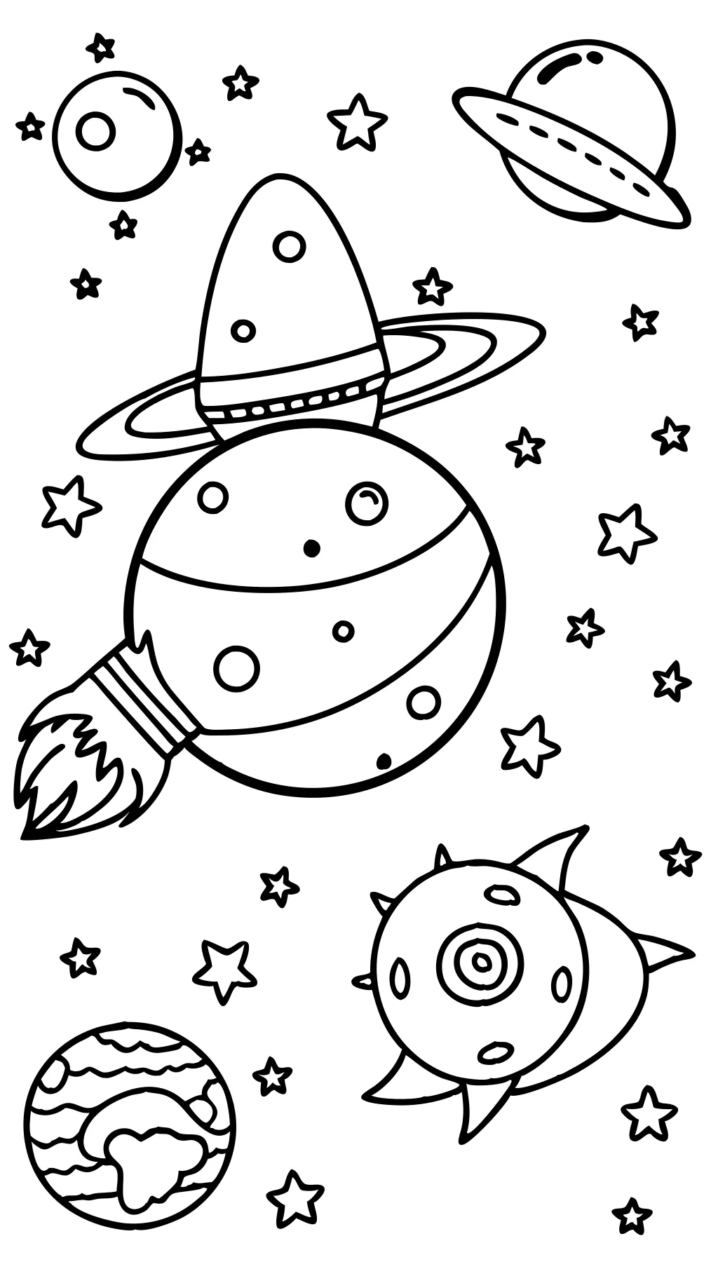 outer space coloring pages